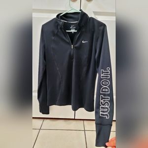 Black Long Sleeve Nike Quarter Zip